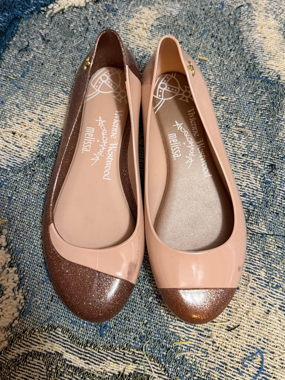Vivienne Westwood x Melissa Blush Pink Jelly Ballet Flats